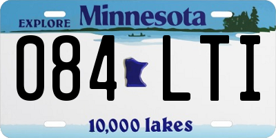 MN license plate 084LTI