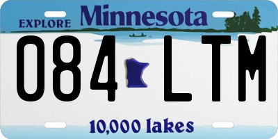 MN license plate 084LTM
