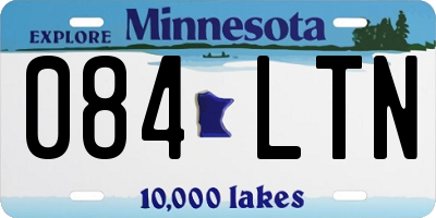 MN license plate 084LTN