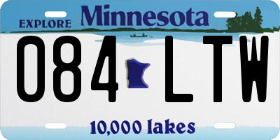MN license plate 084LTW