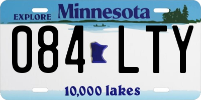 MN license plate 084LTY