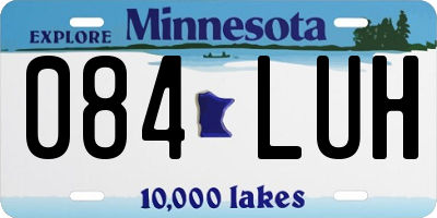 MN license plate 084LUH