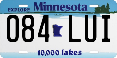 MN license plate 084LUI