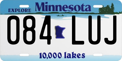 MN license plate 084LUJ