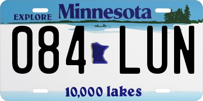 MN license plate 084LUN
