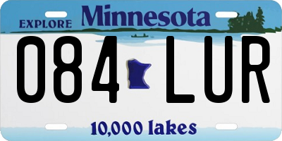 MN license plate 084LUR