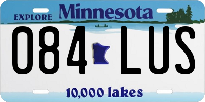 MN license plate 084LUS