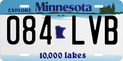 MN license plate 084LVB