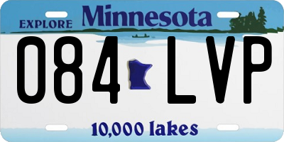 MN license plate 084LVP