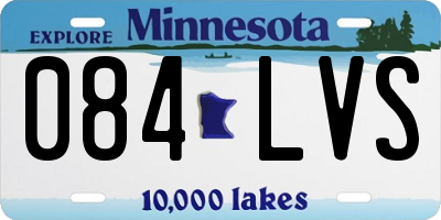 MN license plate 084LVS