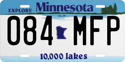 MN license plate 084MFP