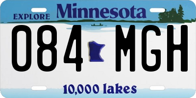 MN license plate 084MGH