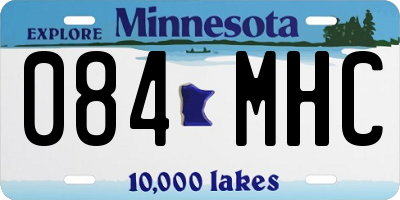 MN license plate 084MHC