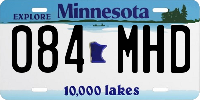 MN license plate 084MHD