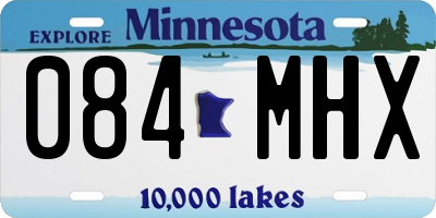 MN license plate 084MHX