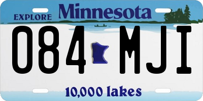 MN license plate 084MJI
