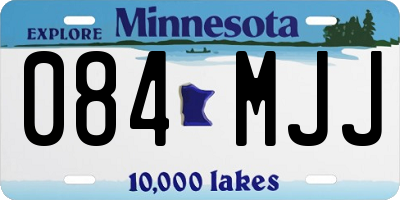 MN license plate 084MJJ