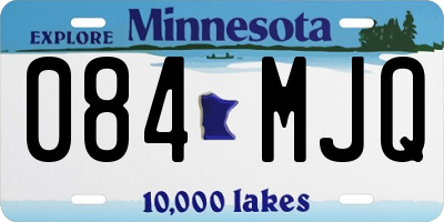 MN license plate 084MJQ