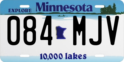 MN license plate 084MJV