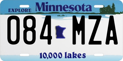 MN license plate 084MZA