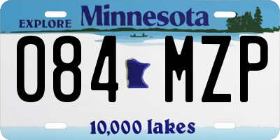 MN license plate 084MZP