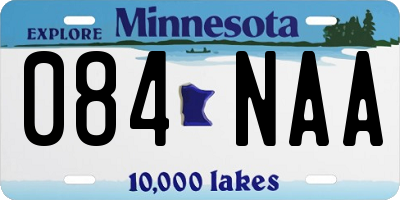 MN license plate 084NAA