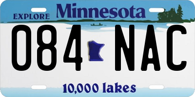 MN license plate 084NAC