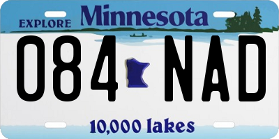 MN license plate 084NAD