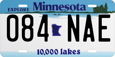 MN license plate 084NAE