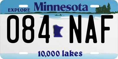 MN license plate 084NAF