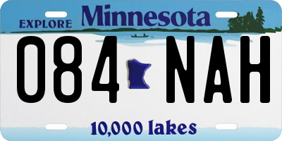 MN license plate 084NAH