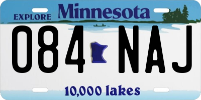 MN license plate 084NAJ