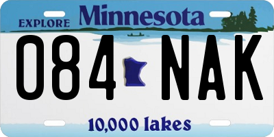MN license plate 084NAK