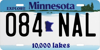 MN license plate 084NAL