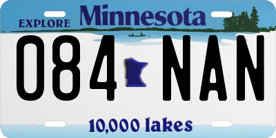 MN license plate 084NAN