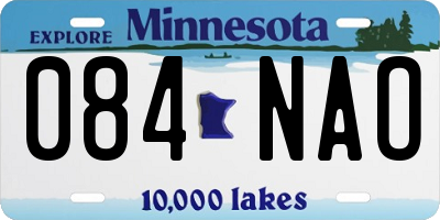 MN license plate 084NAO