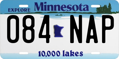 MN license plate 084NAP
