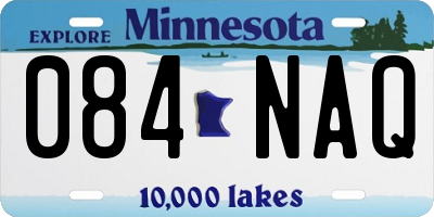 MN license plate 084NAQ