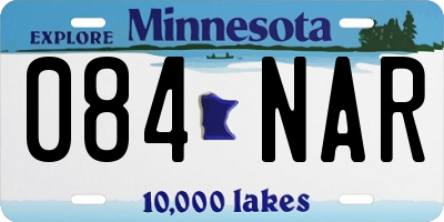 MN license plate 084NAR