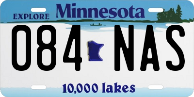 MN license plate 084NAS