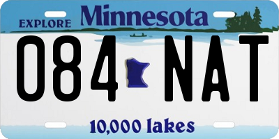 MN license plate 084NAT