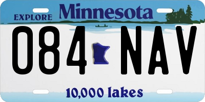 MN license plate 084NAV