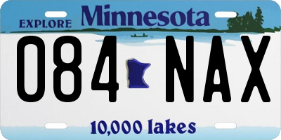 MN license plate 084NAX