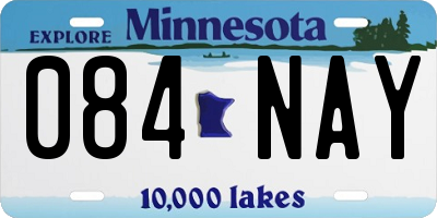 MN license plate 084NAY