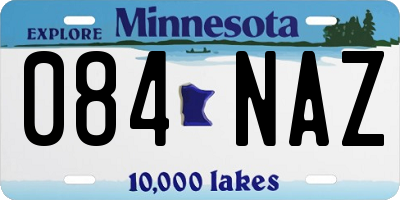 MN license plate 084NAZ