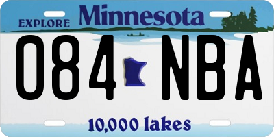 MN license plate 084NBA
