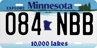 MN license plate 084NBB