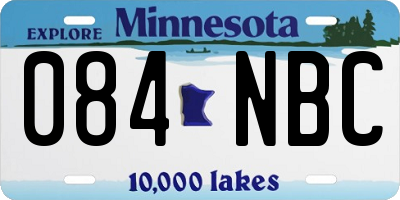 MN license plate 084NBC