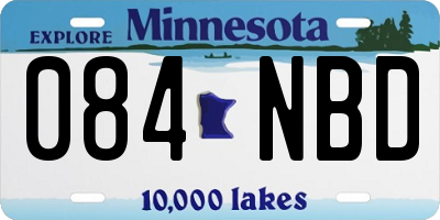 MN license plate 084NBD