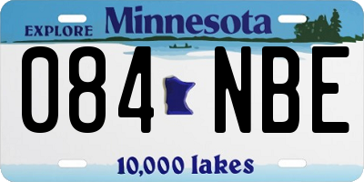 MN license plate 084NBE
